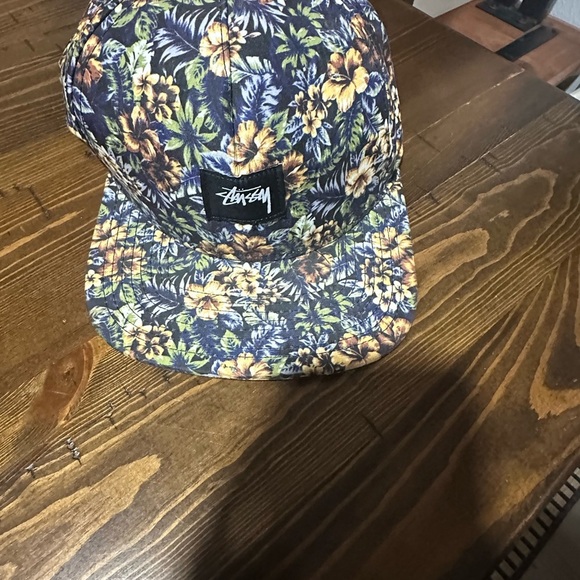 Stussy Capz Vintage Floral Box Logo Hat Snapback Adjustable - Picture 2 of 4